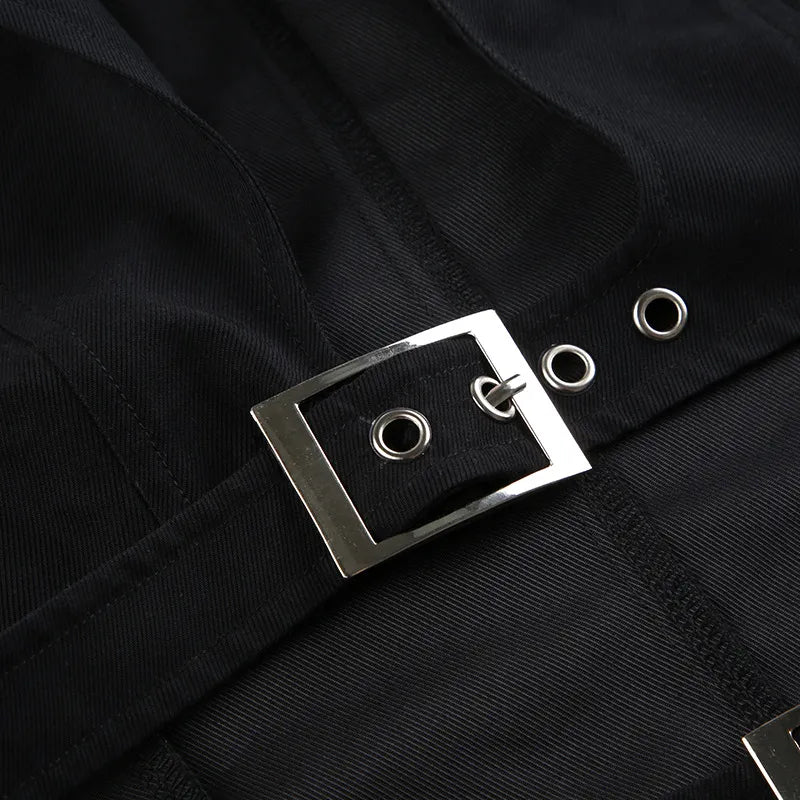 Långärmad topp med dubbla band framtill