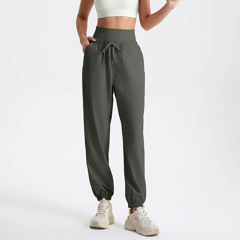Sportiga joggingbyxor med hög midja