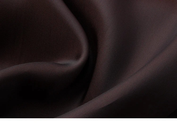 Mörkbrun kraglös jacka med patchfickor