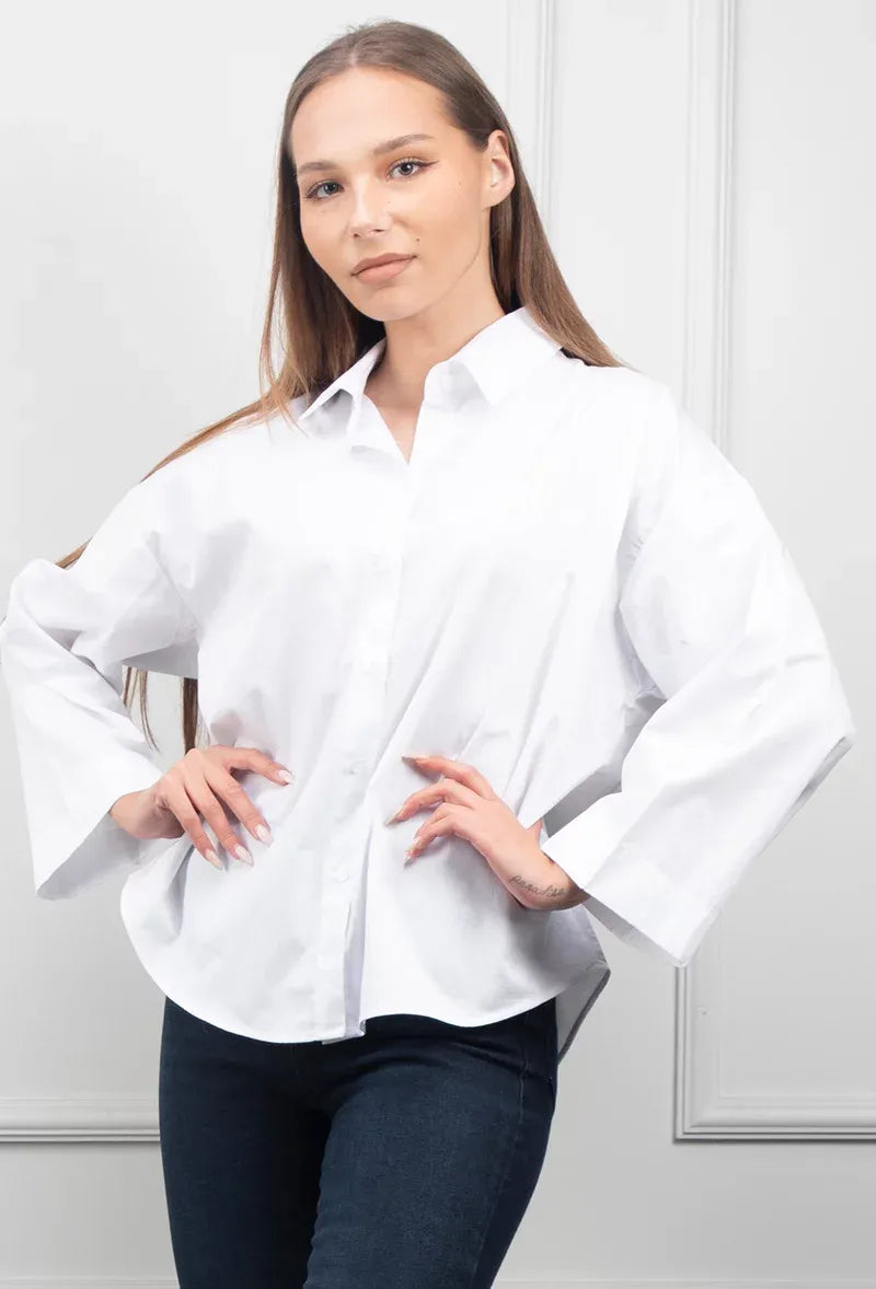 Oversized skjortblus