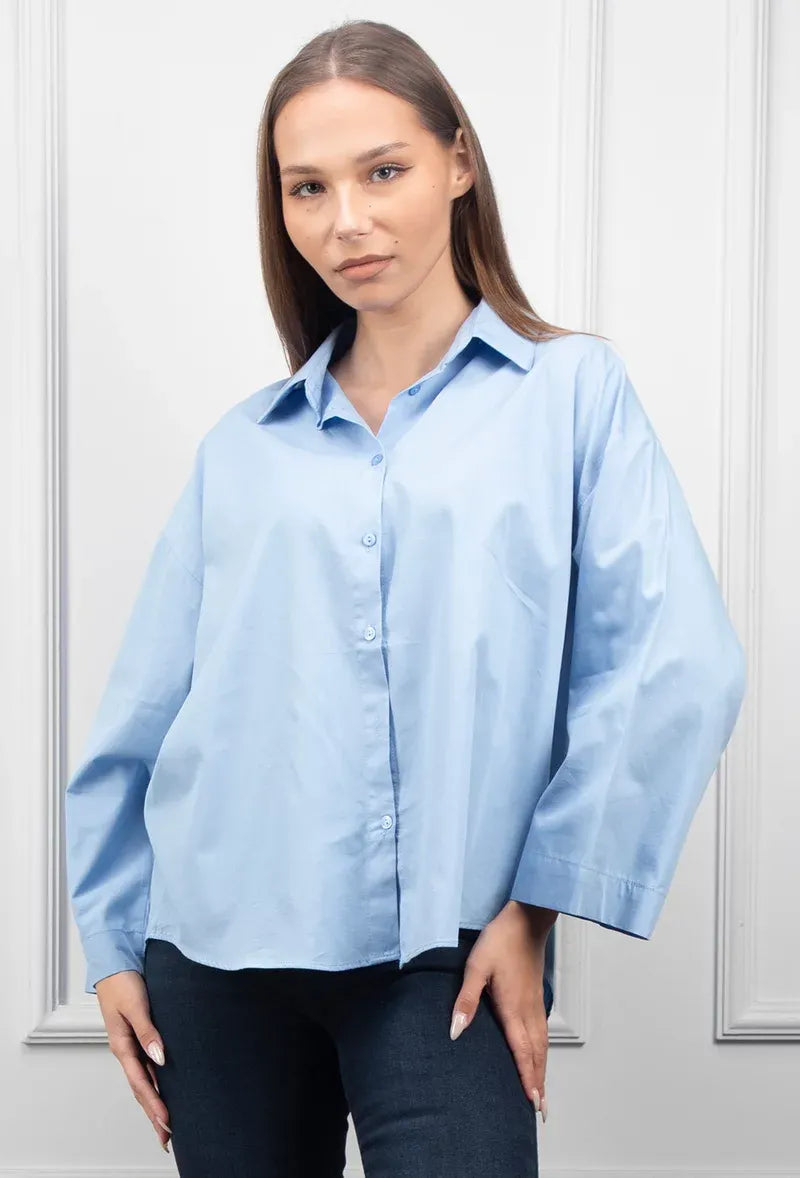 Oversized skjortblus