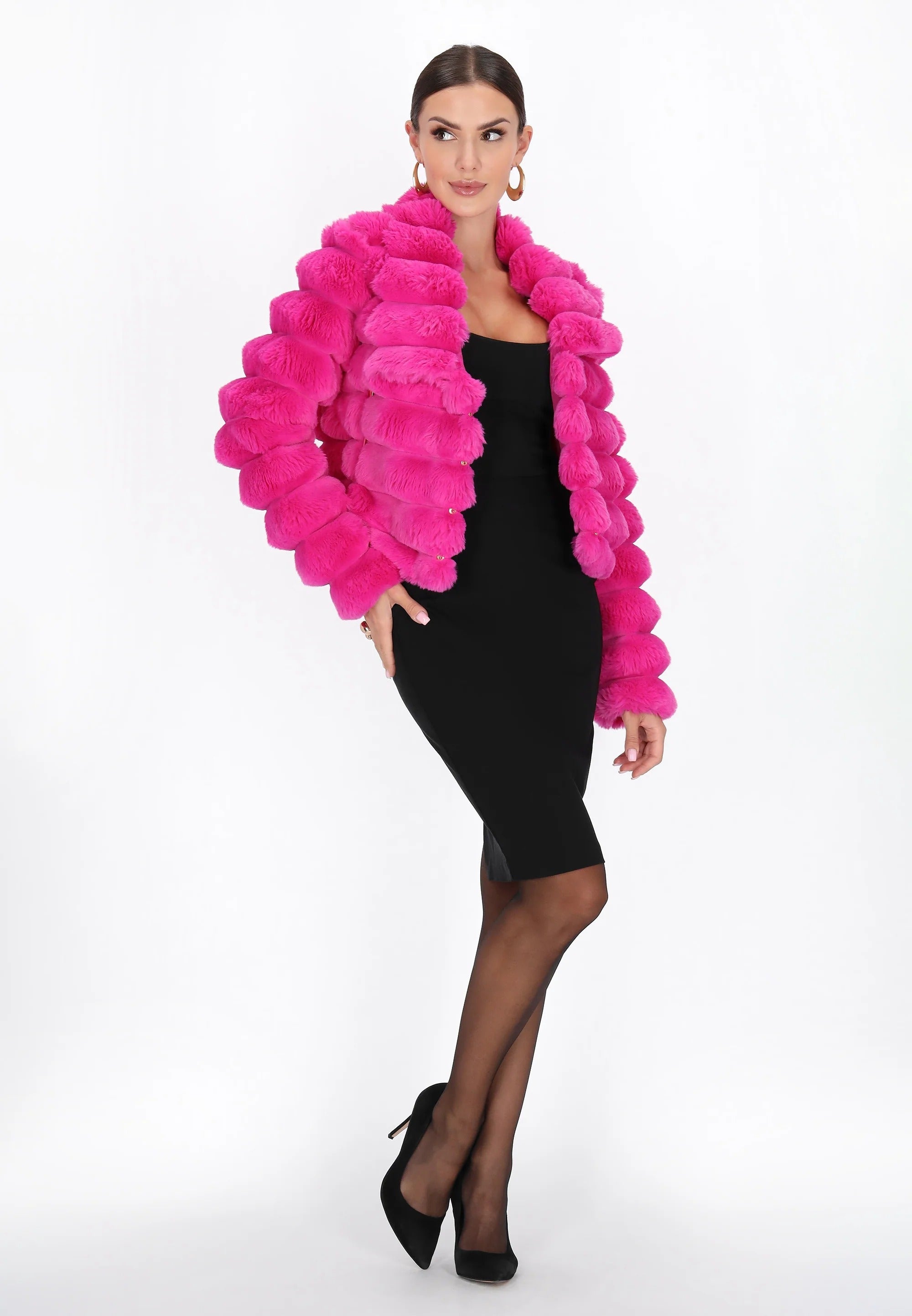 Texturerad kort statementjacka med volym