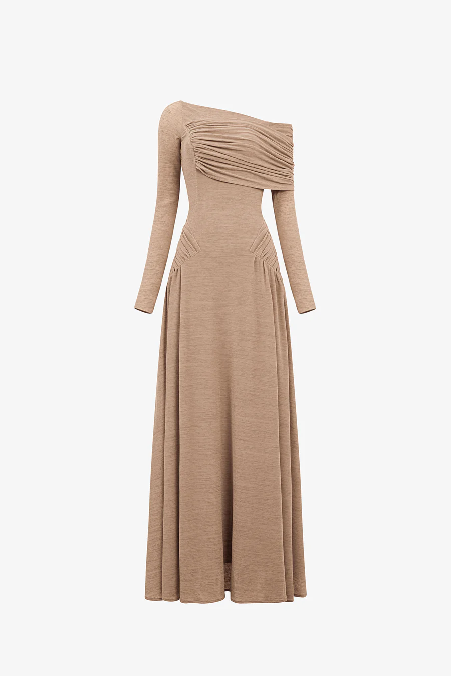 Off-shoulder Drapé maxiklänning