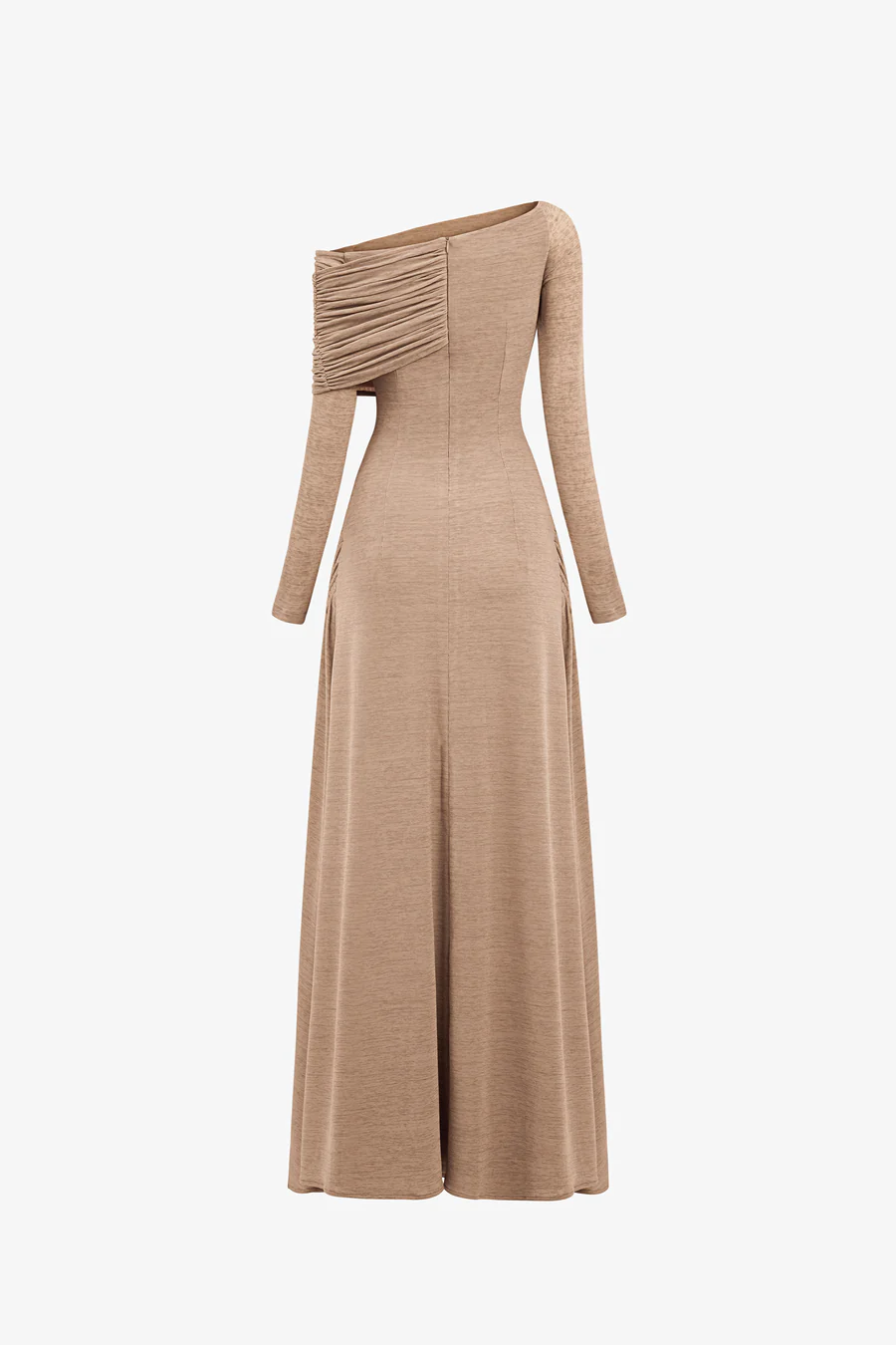 Off-shoulder Drapé maxiklänning
