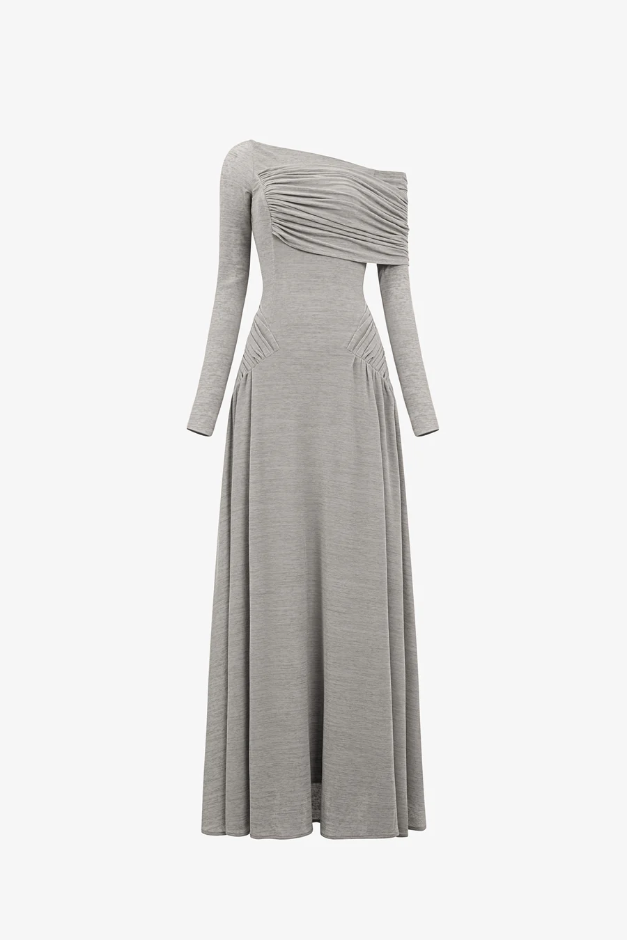 Off-shoulder Drapé maxiklänning
