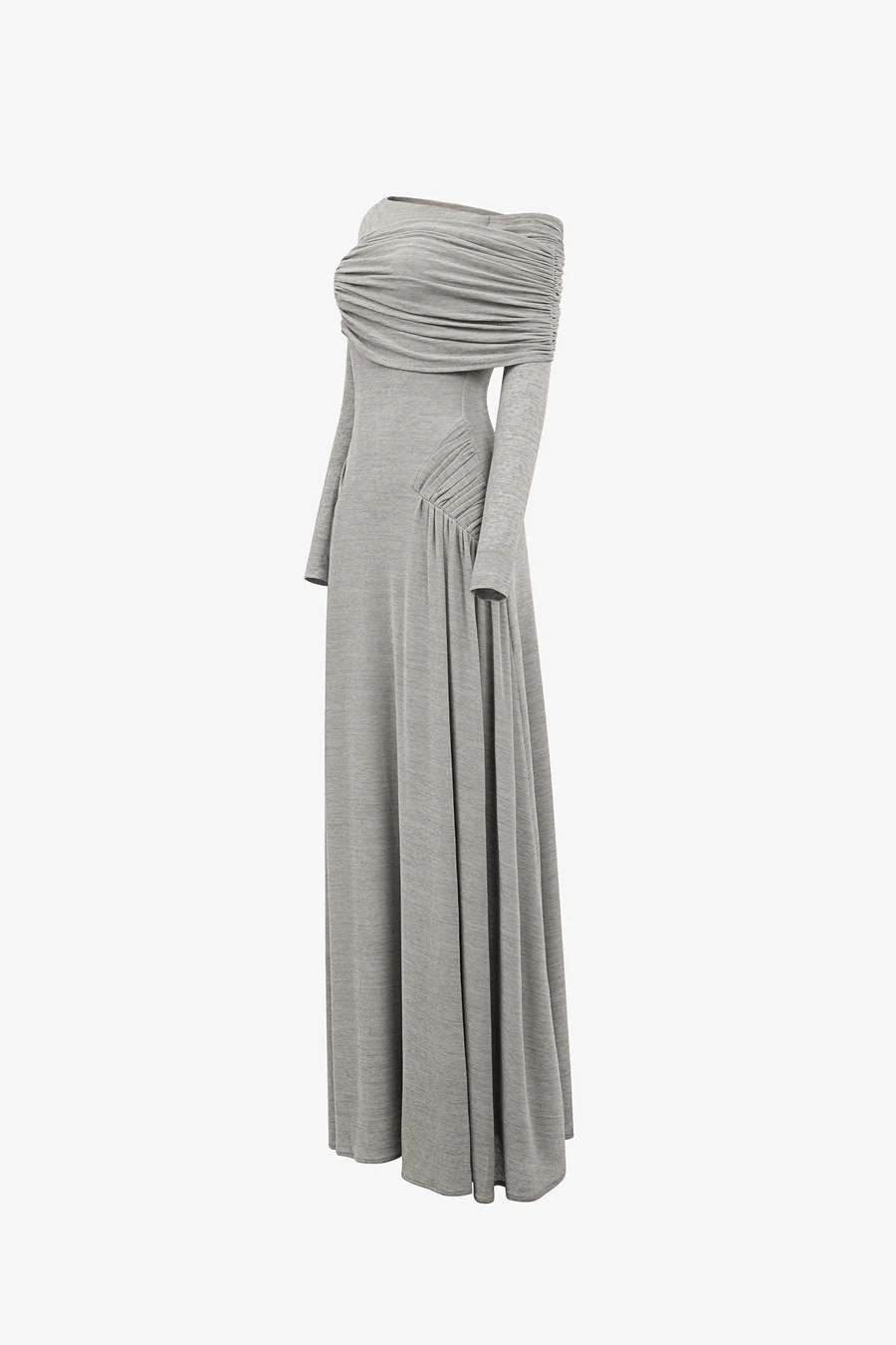 Off-shoulder Drapé maxiklänning