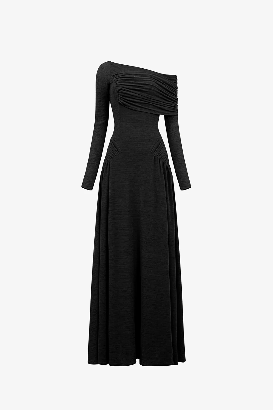 Off-shoulder Drapé maxiklänning