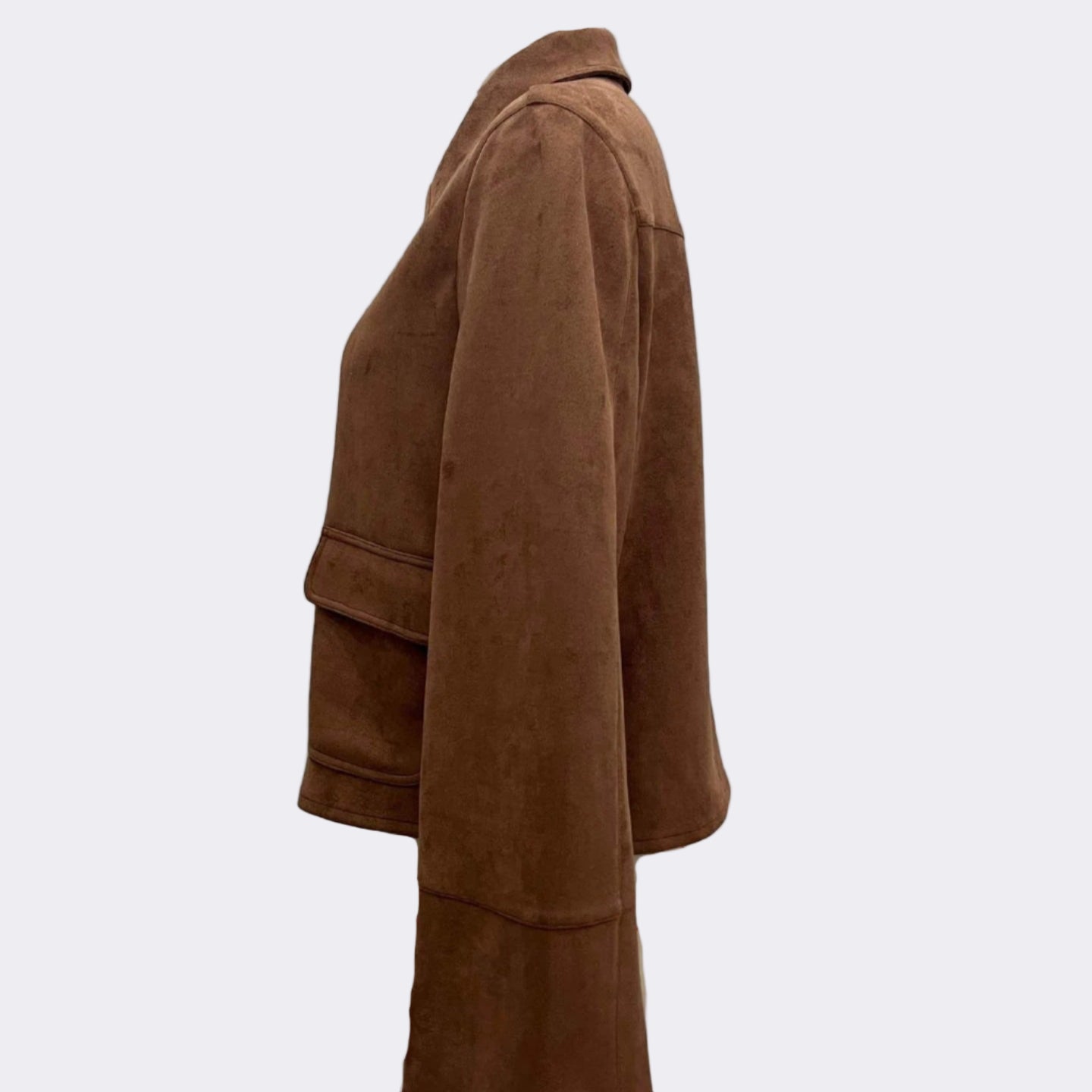 Brun kort utility-jacka