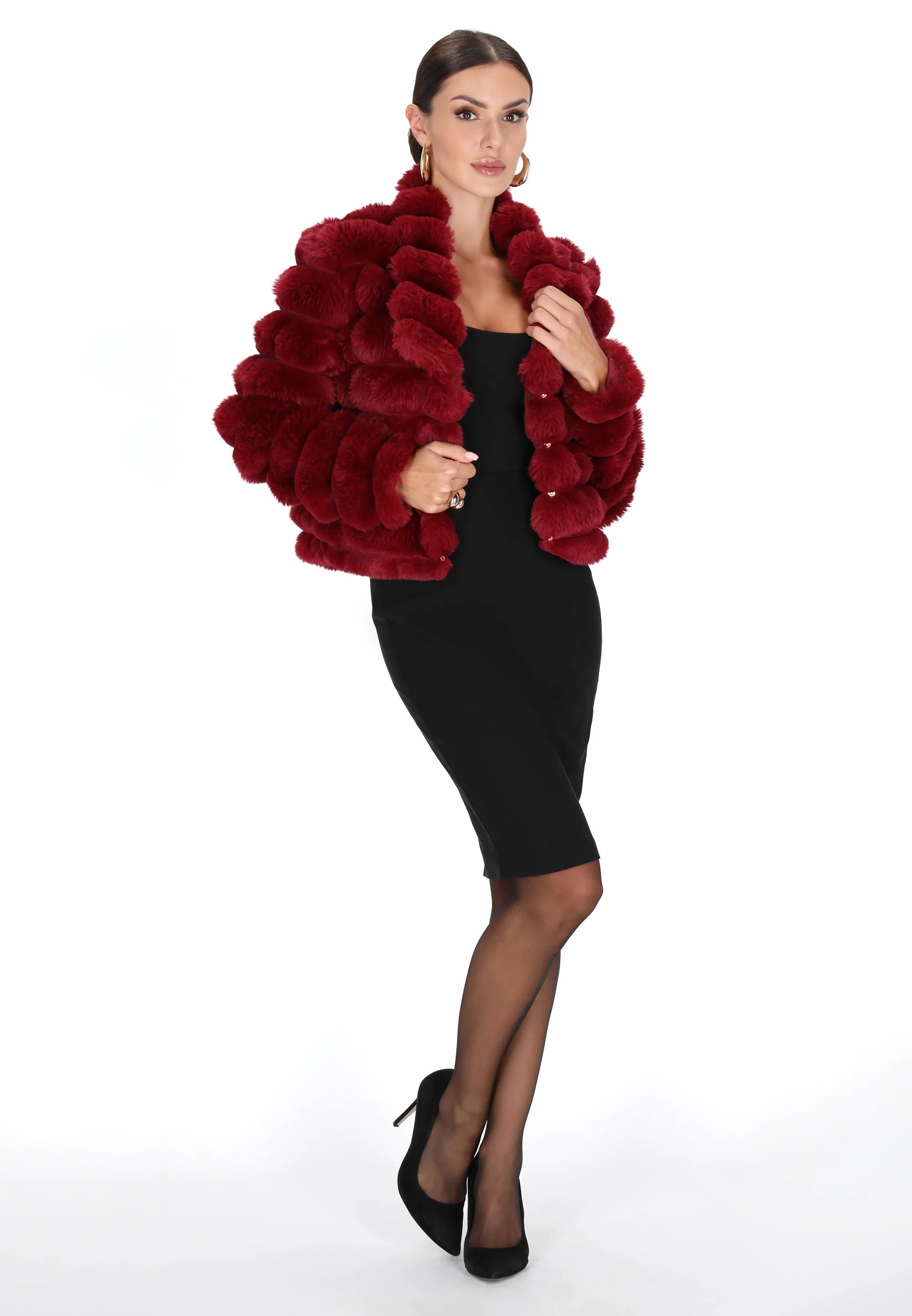 Texturerad kort statementjacka med volym