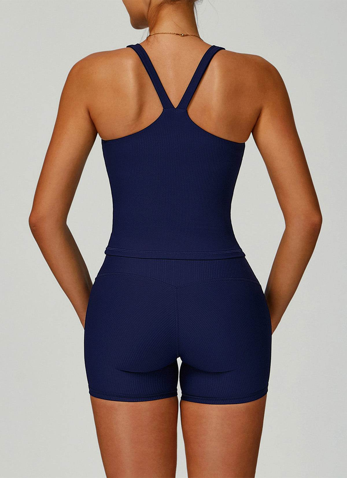 Sporty Rib set – topp och shorts