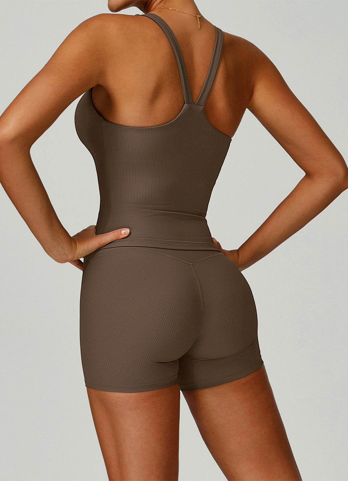 Sporty Rib set – topp och shorts