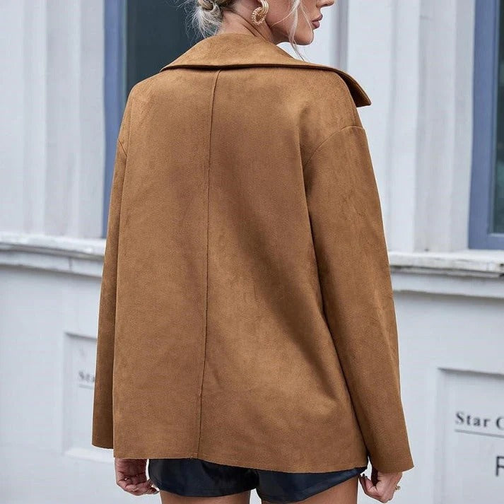 Skjortjacka med tryckknappar och bröstfickor