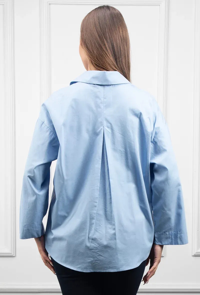 Oversized skjortblus