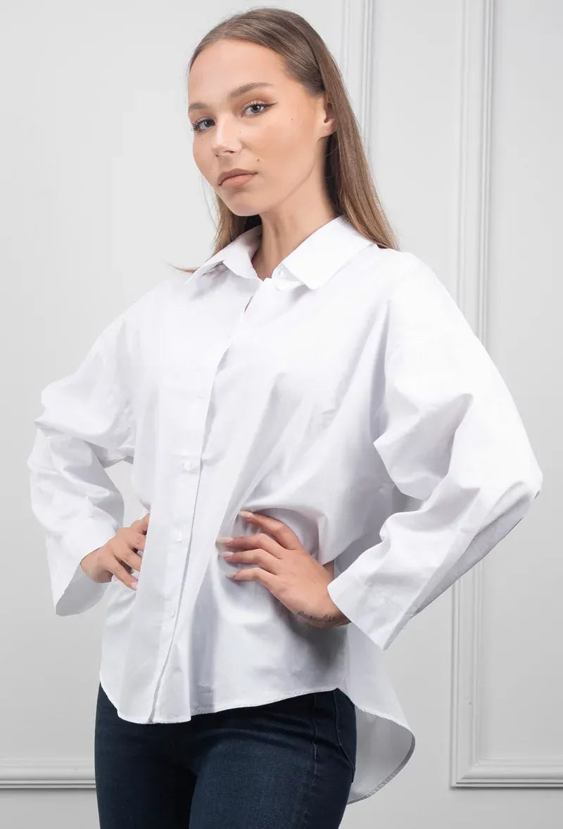 Oversized skjortblus