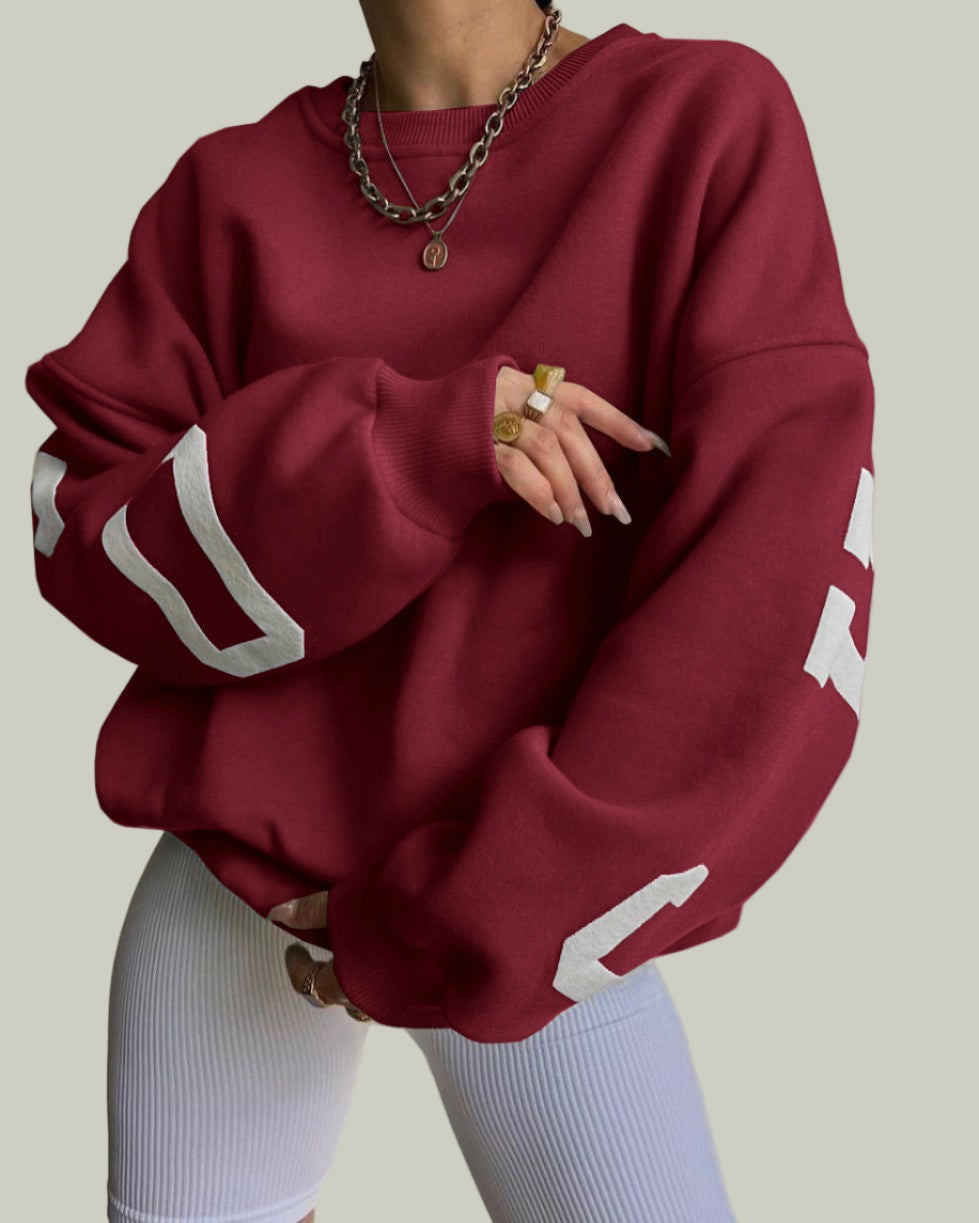 Chicago sweatshirt med ribbade kanter