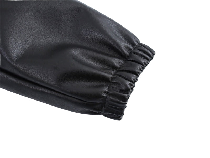 Svart kort jacka med knappar