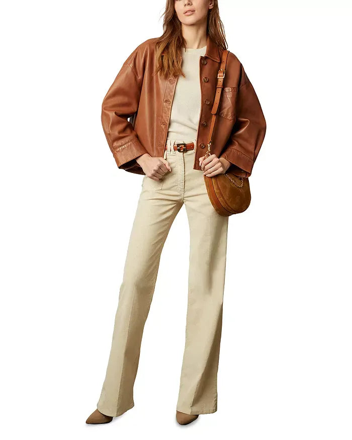 Brun oversized skjortjacka