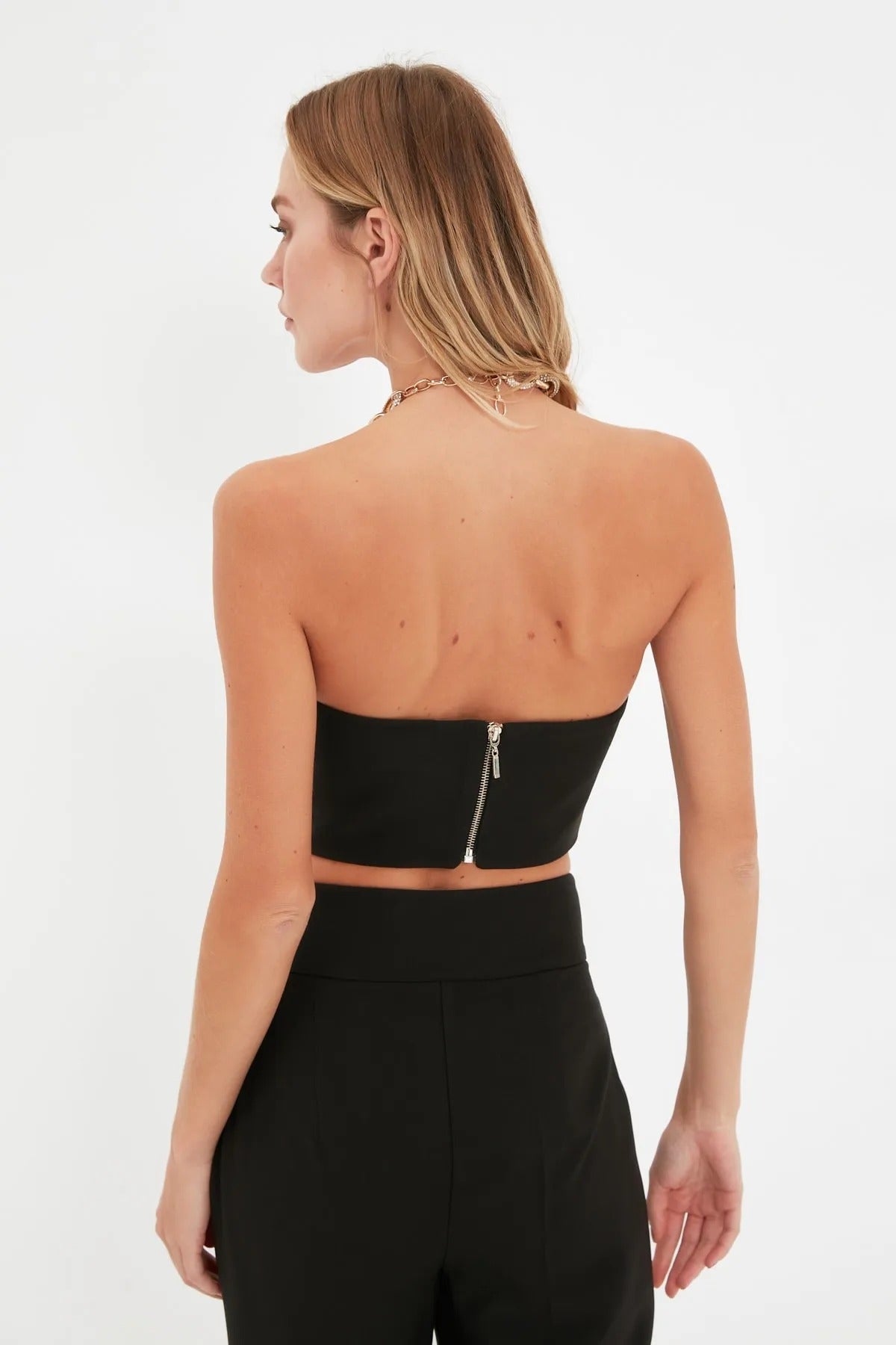 Axelbandslös Bustier topp med åtsittande passform