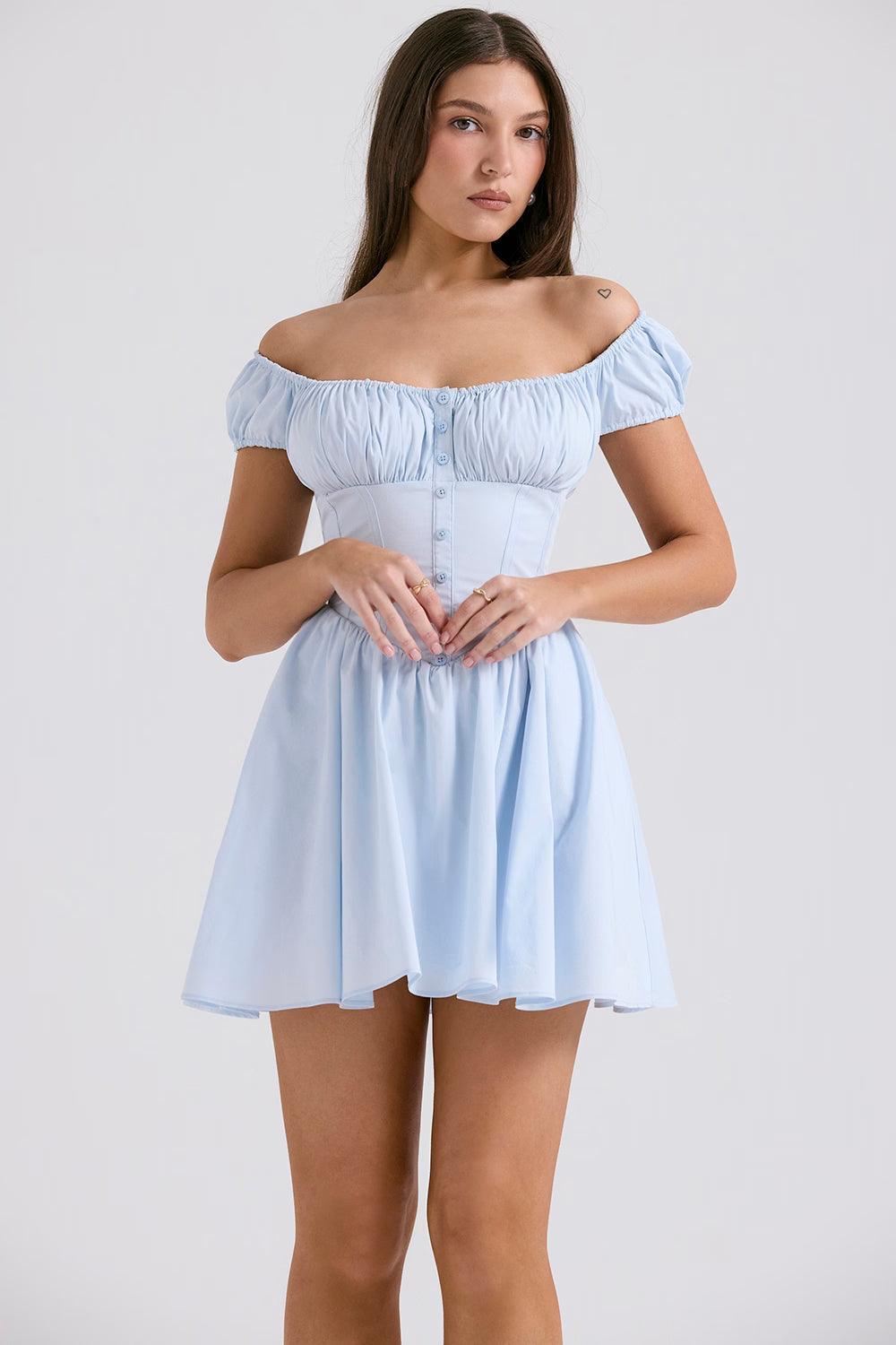 Off-shoulder Korsettklänning