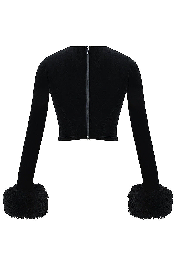 Svart sammetskorsett