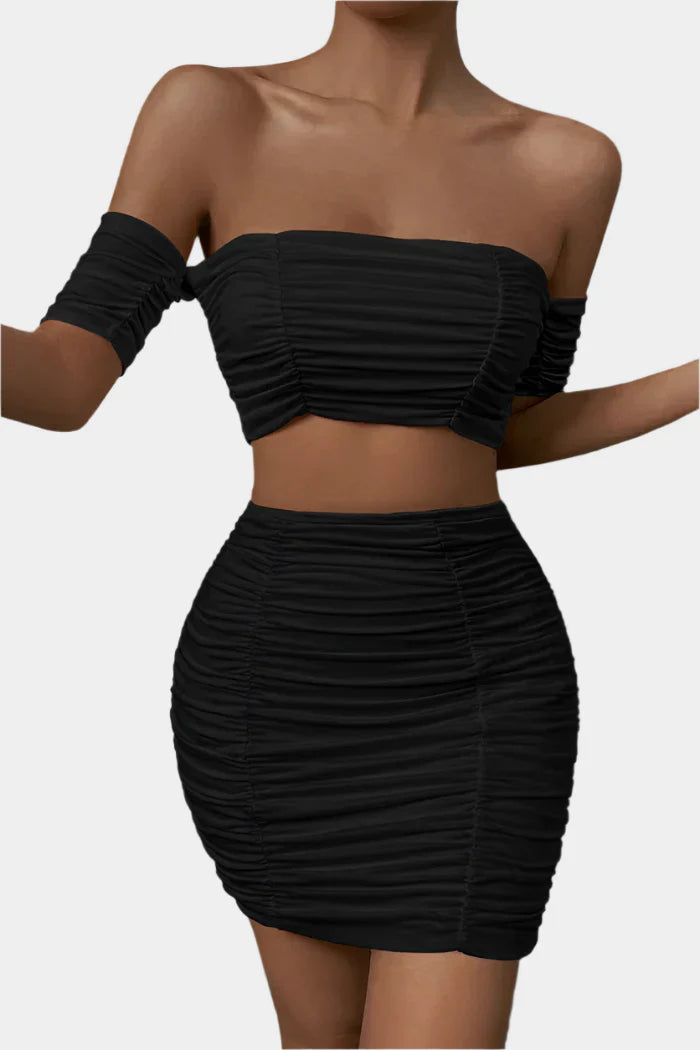 Off-shoulder Rynkad set