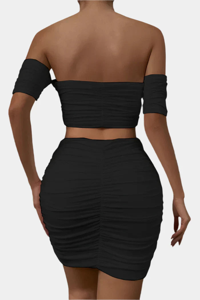 Off-shoulder Rynkad set