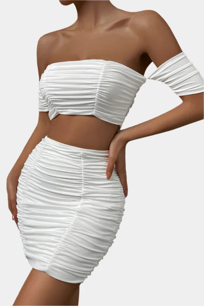 Off-shoulder Rynkad set