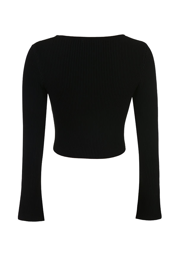 Knitted blouse with narrow pants