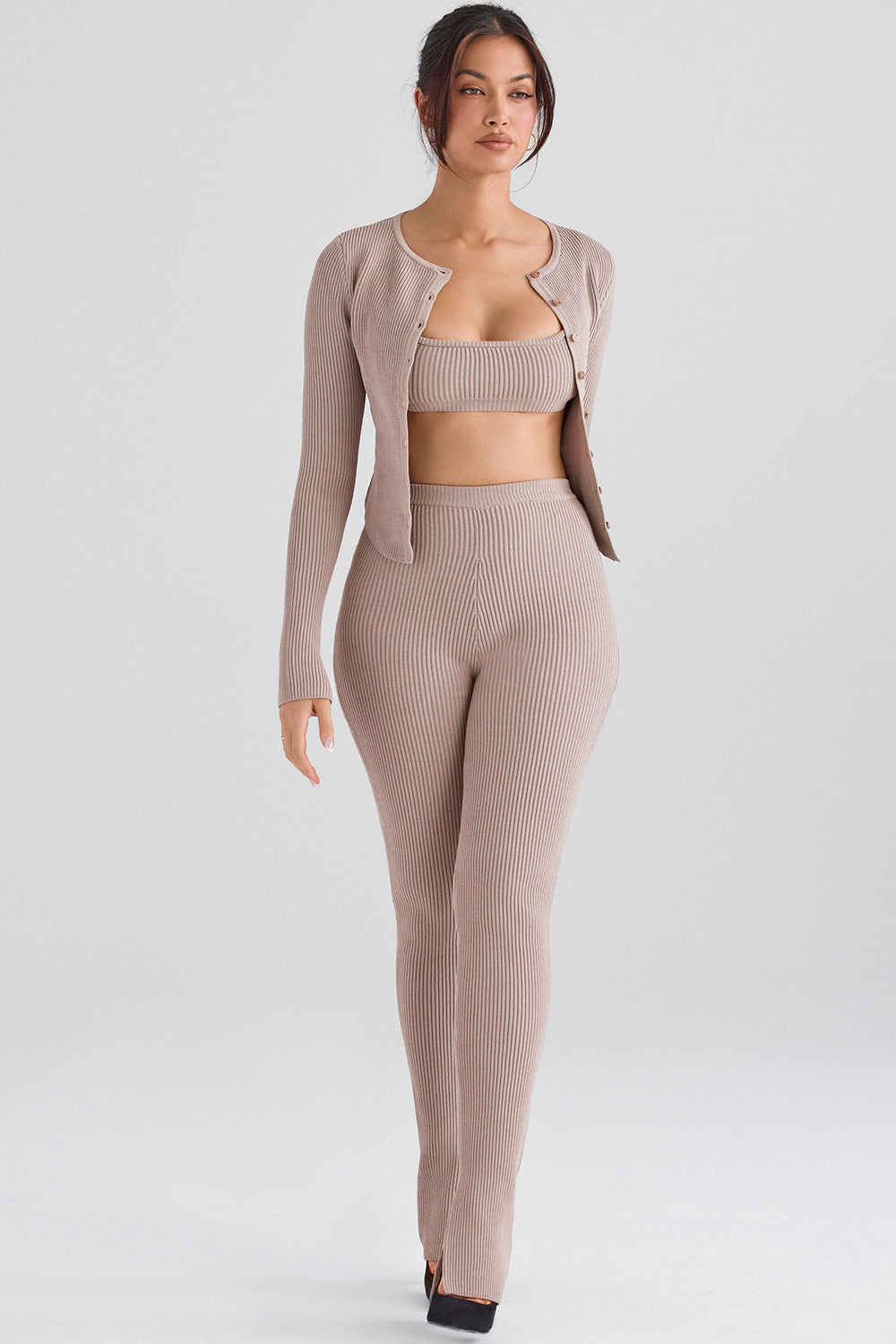 Knitted blouse with narrow pants