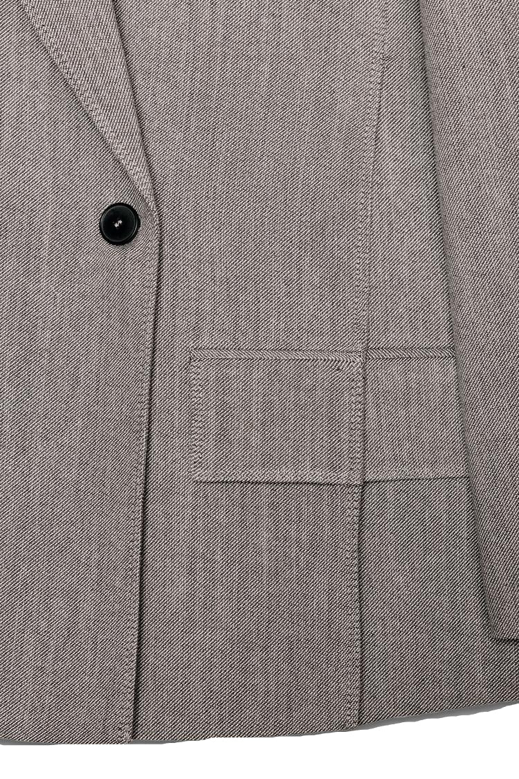 Grå oversize kavaj med framfickor