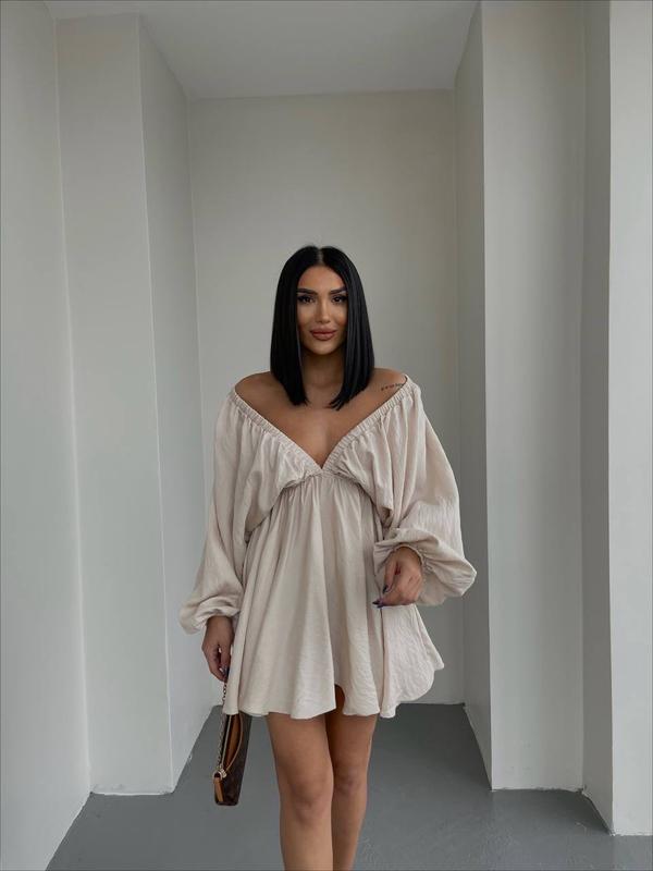 Boho off-shoulder miniklänning