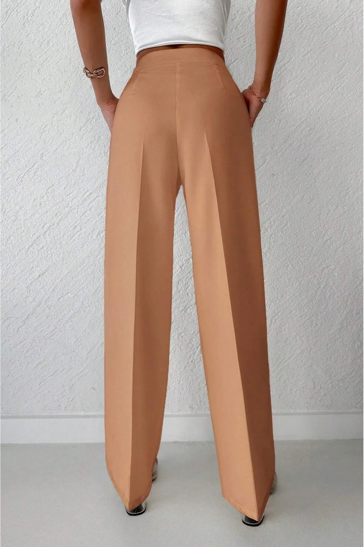 Beige vida byxor