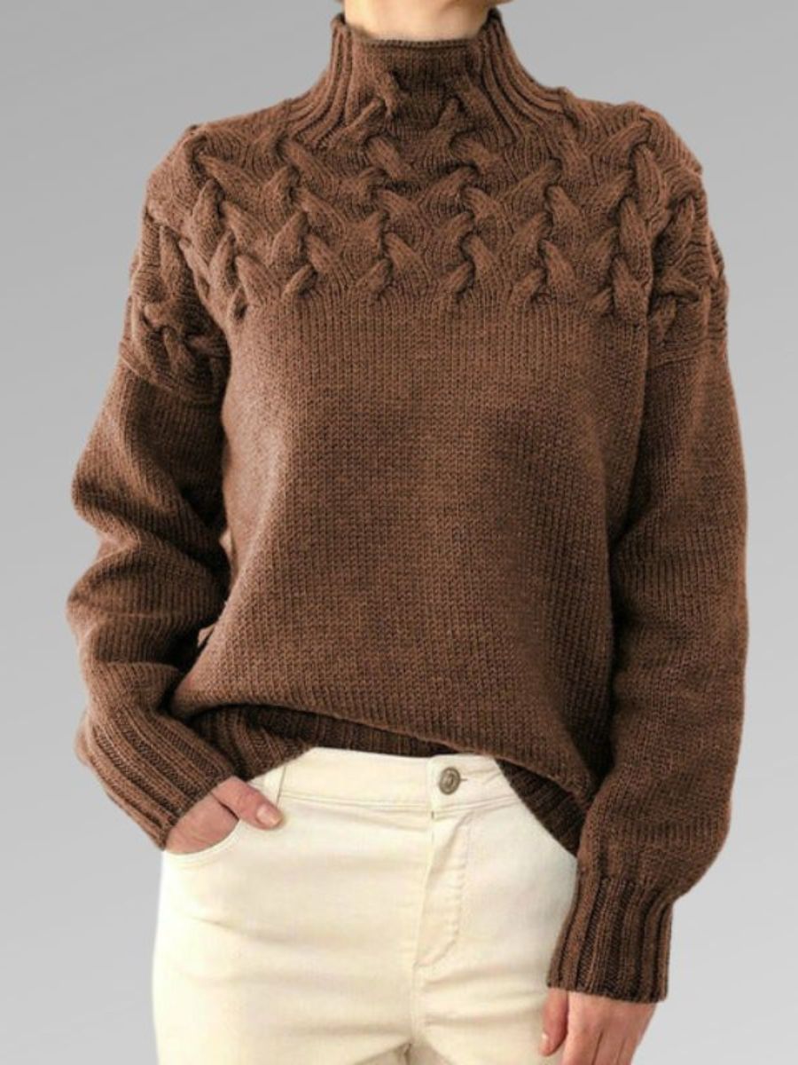 Elegant sicksackstickad tröja
