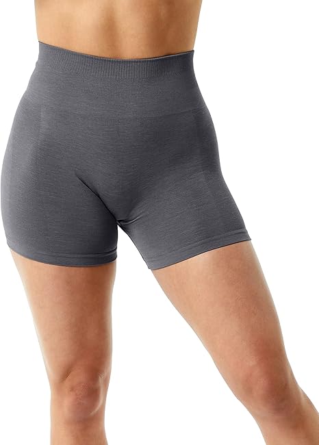 Sömlösa sportshorts med hög midja