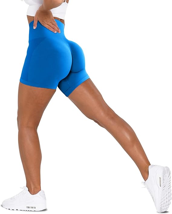 Sömlösa sportshorts med hög midja
