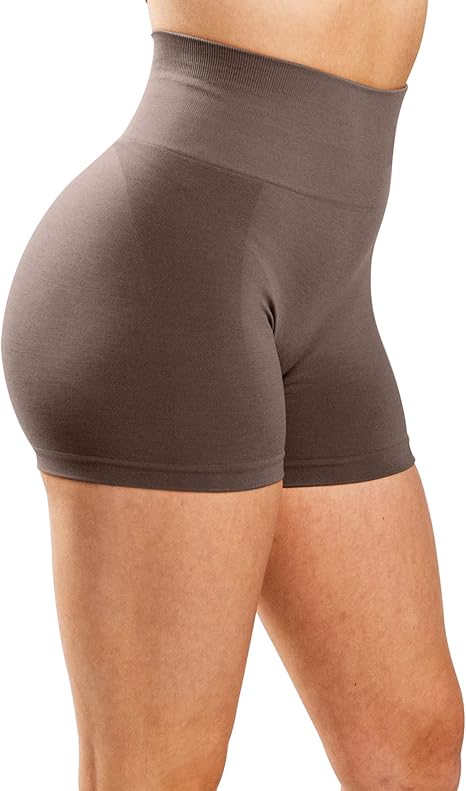Sömlösa sportshorts med hög midja