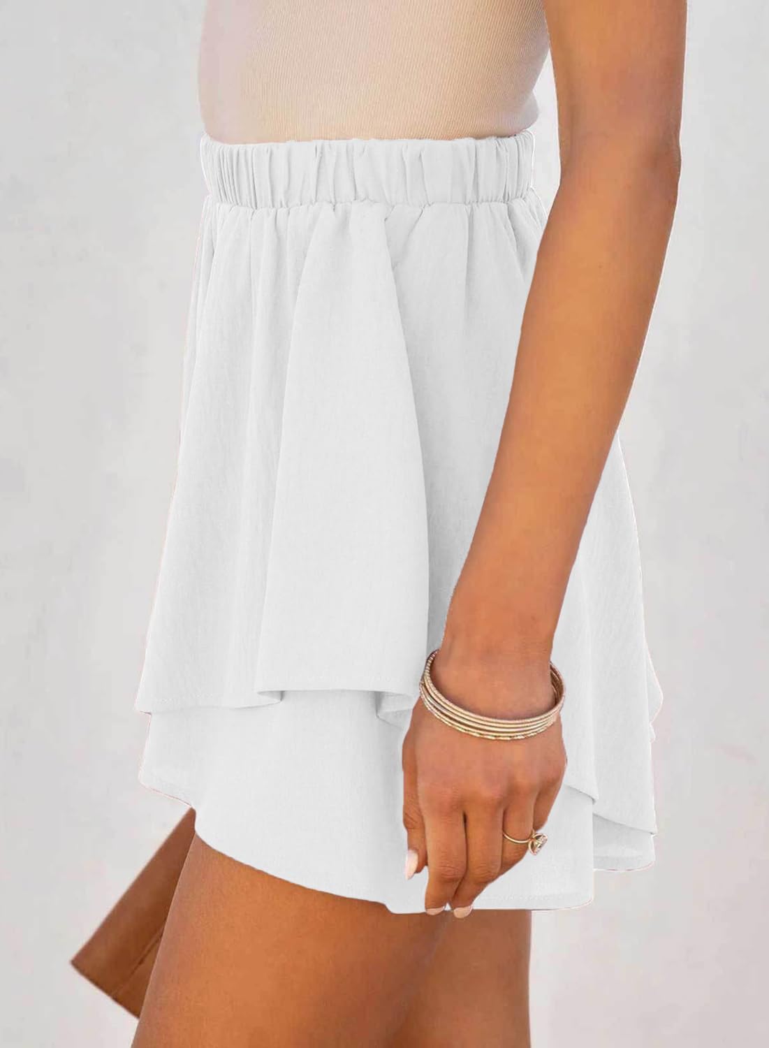 Volangshorts med lager-effekt