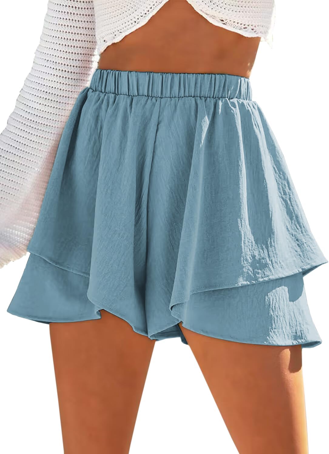 Volangshorts med lager-effekt