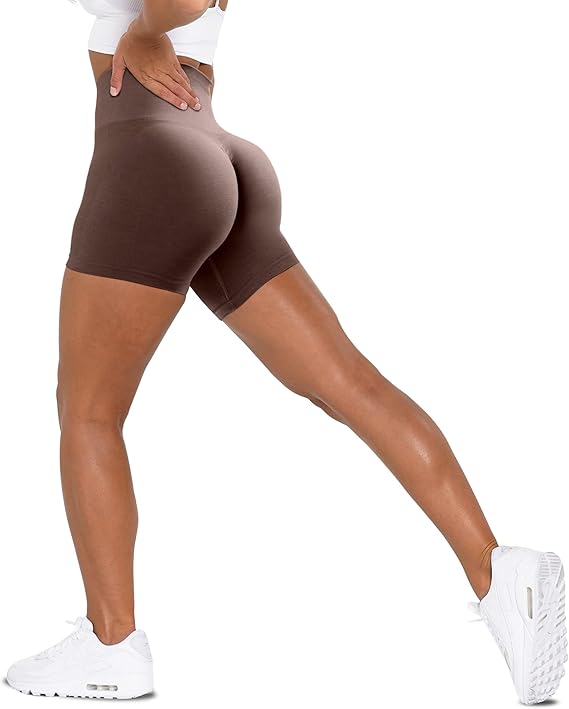 Sömlösa sportshorts med hög midja