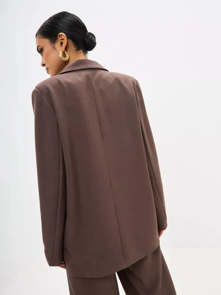 Oversize enkelknäppt kavaj