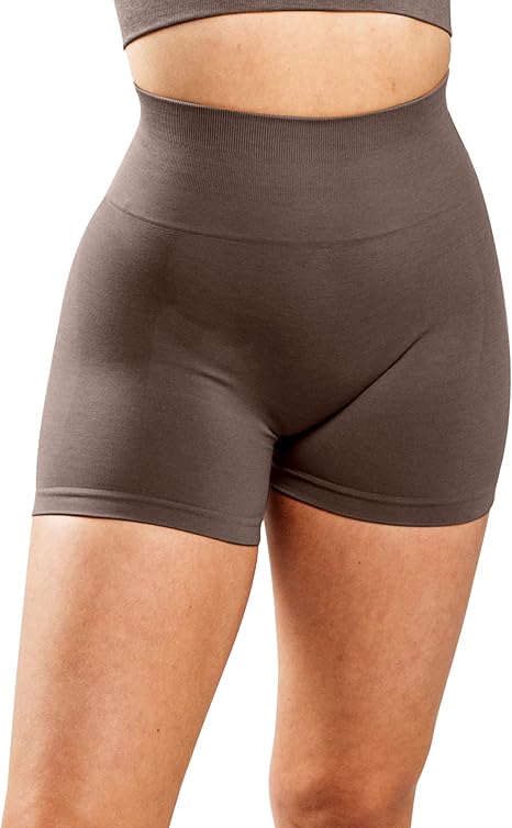 Sömlösa sportshorts med hög midja