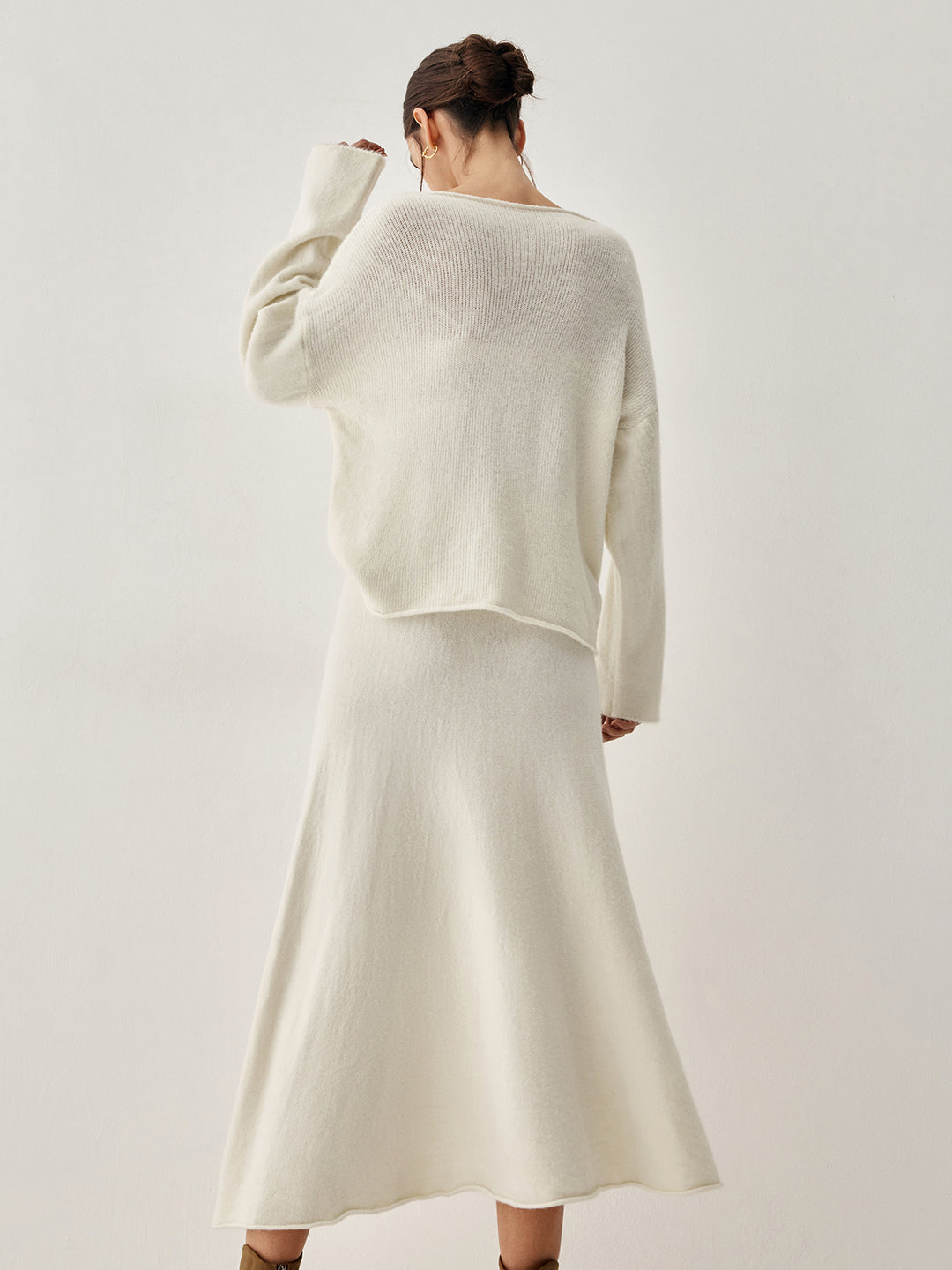Set med oversize tröja och lång kjol