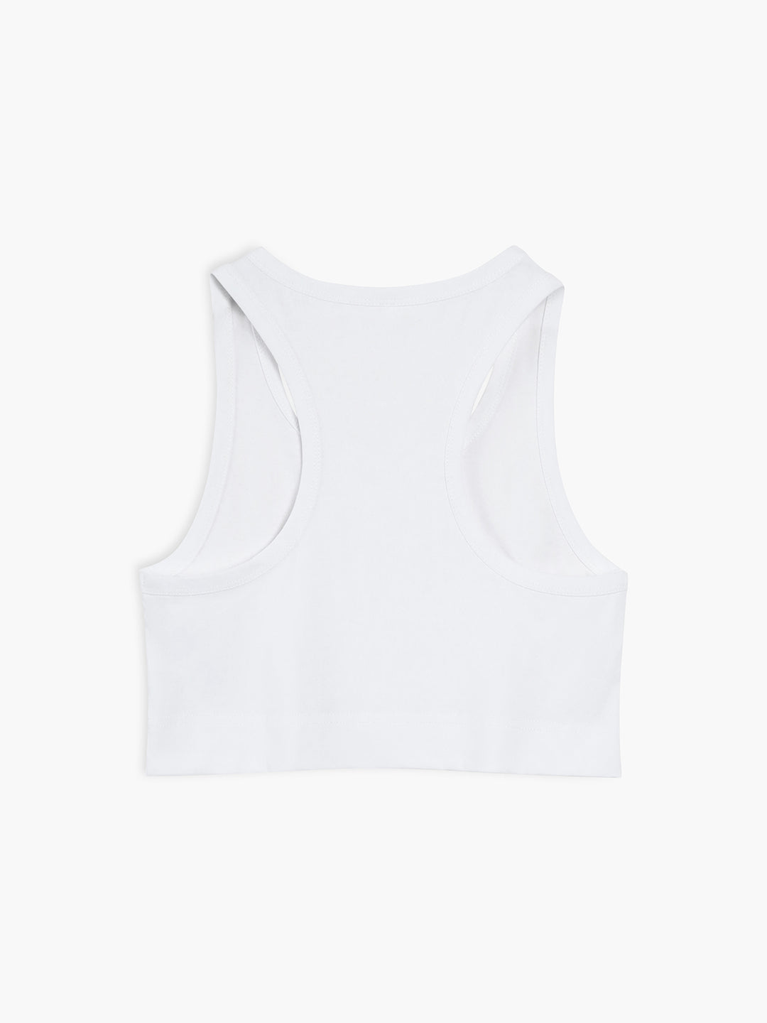 Vit cropped linne