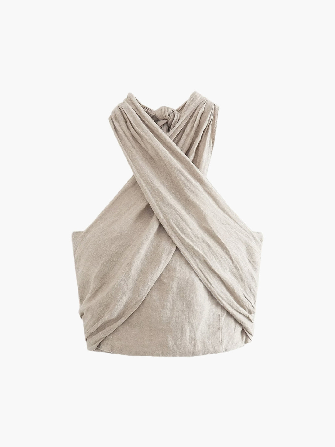 Korslagd crop topp