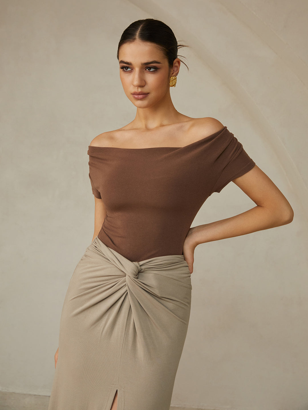 Avskuren off shoulder-top