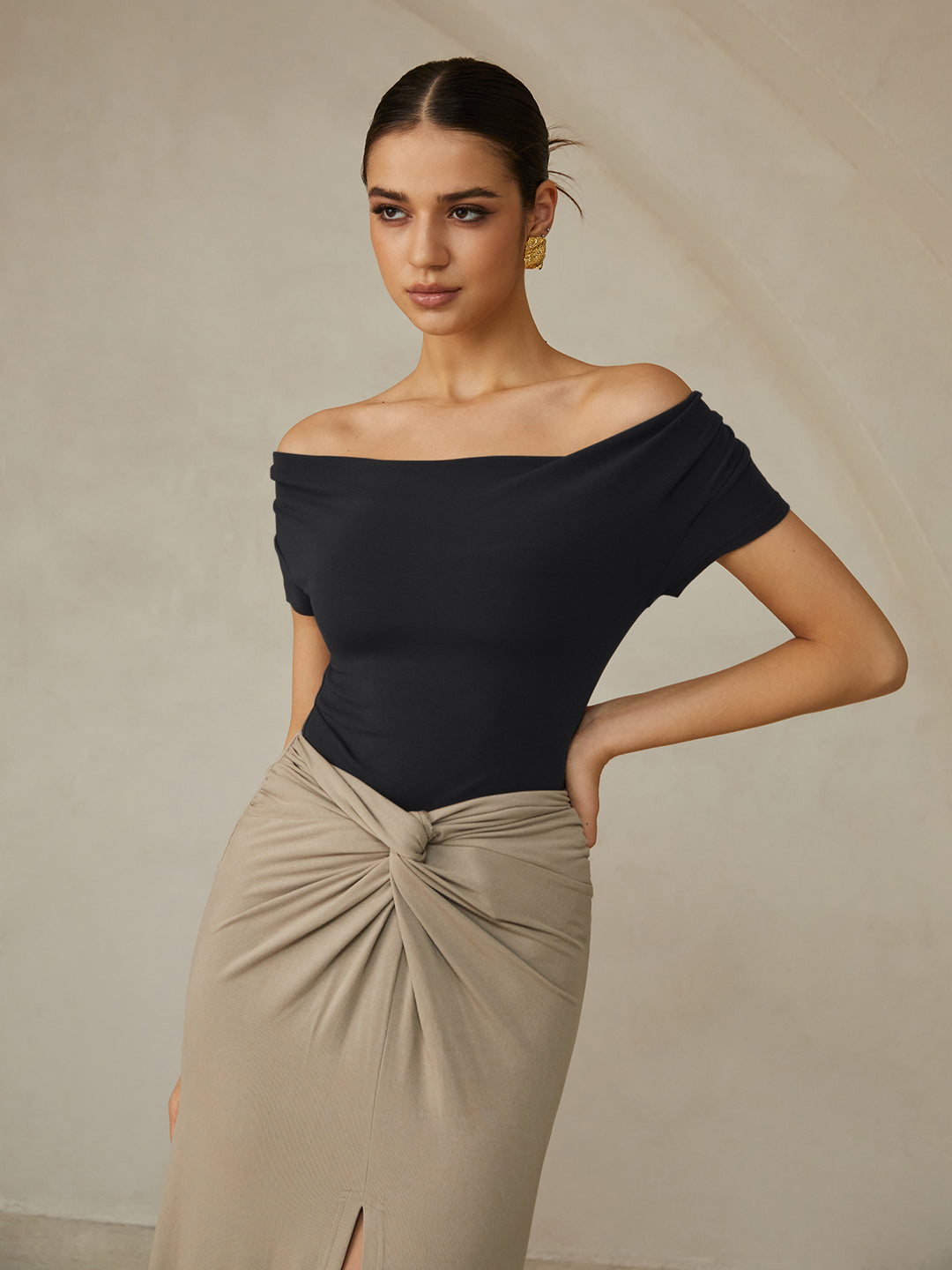 Avskuren off shoulder-top
