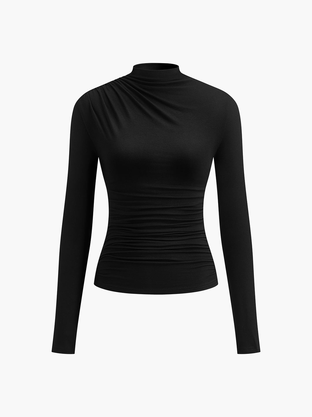 Draperad långärmad topp
