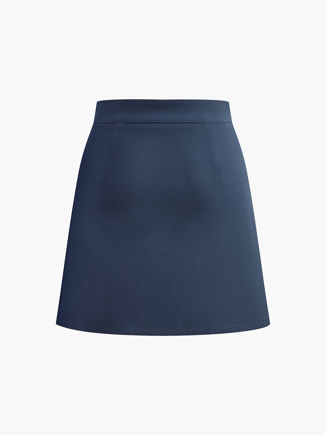 Mörkblå minikjol med slits