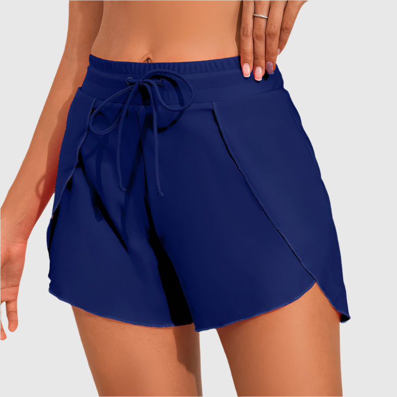 Sportiga shorts med omlottlook