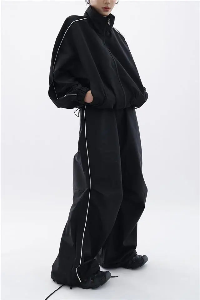Svart oversized sportdräkt